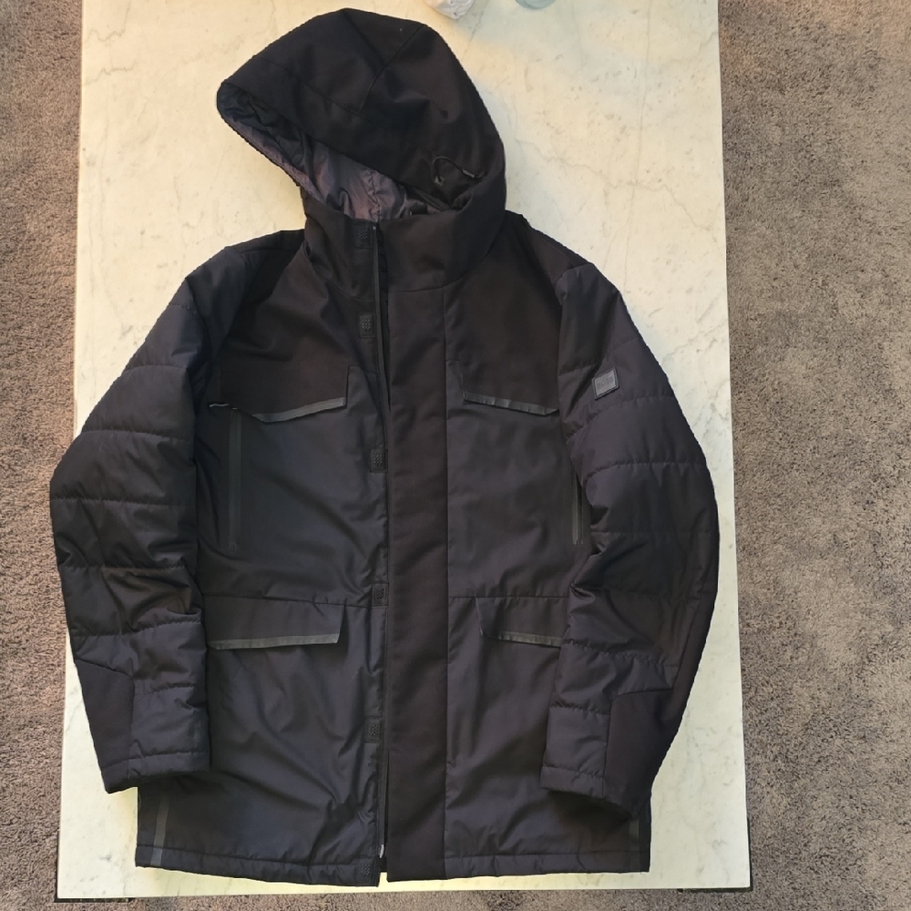 Hugo Boss Black Puffer Jacket with Hood